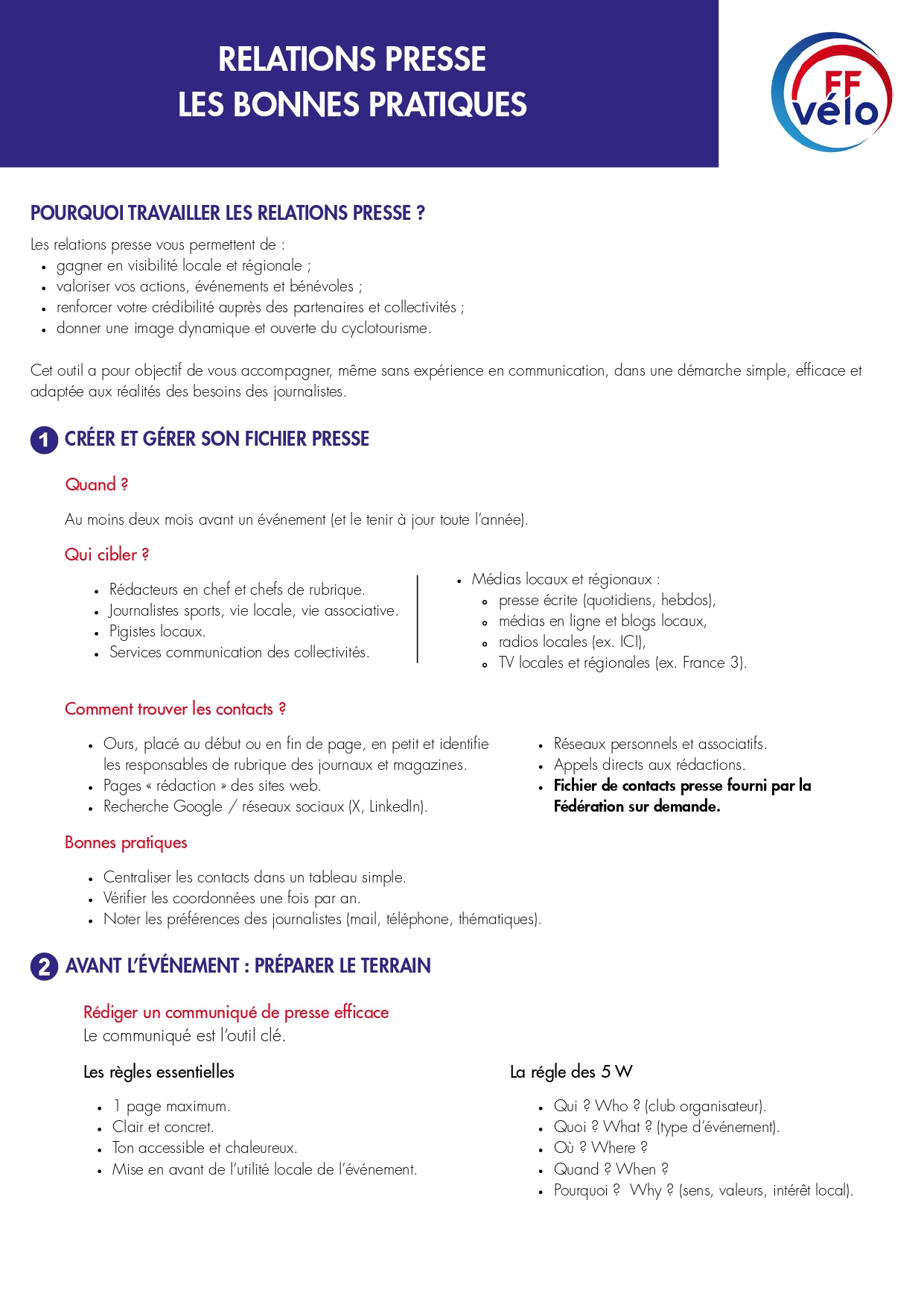 Couverture du guide des bonnes pratiques presse